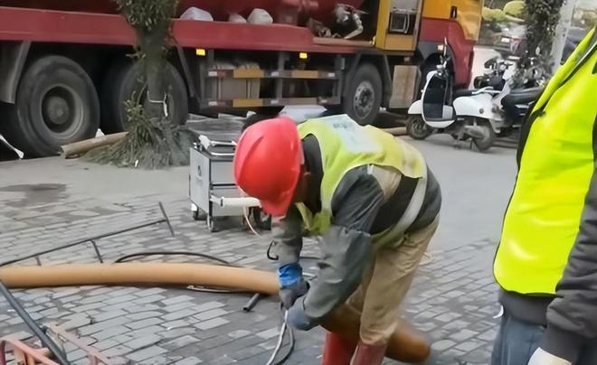 广西工人清下水道时被堵住管子吸不动发现十几条膘肥的大鲶鱼(图1)